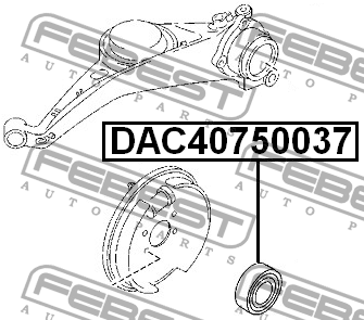 Подшипник ступицы передний FORD MONDEO GE 2000-2007 DAC40750037 DAC40750037 FEBEST