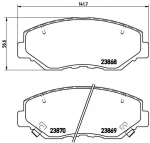P28035 899 00=FDB1658=D5128M-01 !колодки дисковые п.\ Honda CR-V 2.0i 02> P28035 BREMBO