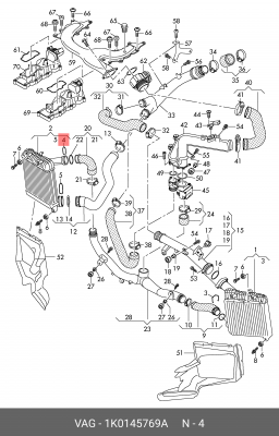 Зажим, (мин. партия 10 шт.) VAG 1K0 145 769 A VAG