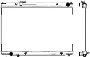 Радиатор, 16 мм INFINITI M35 06-08, NISSAN FUGA 04-07 32511015 3251-1015 SAKURA
