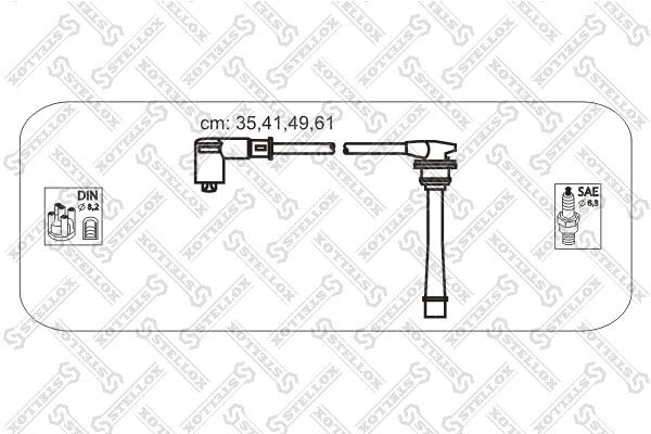 Провод высоковольтный HYUNDAI Elantra (1.6/1.8/2.0),Sonata 5 (06-) (2.0) комплек 10-38412-SX STELLOX