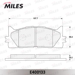 Колодки тормозные передние (без датчика) (Смесь Low-Metallic) TOYOTA CAMRY V40 0 E400133 MILES