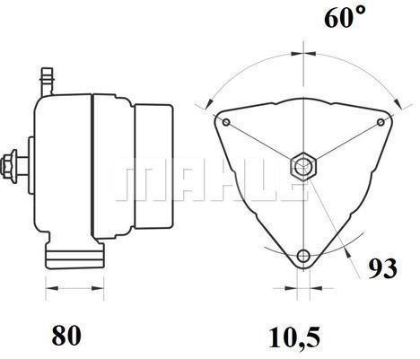 Генератор MAN MG 804 MAHLE KNECHT