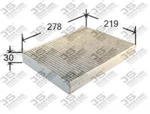 Фильтр салонный угольный  VOLKSWAGEN MULTIVAN 2,0 2009 -   VOLKSWAGEN TOUAREG 3, AC0116C JS ASAKASHI