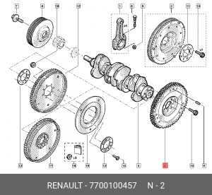 Маховик RENAULT Laguna OE 7700100457 RENAULT
