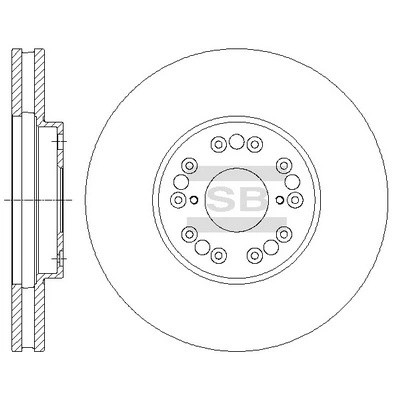 Диск тормозной SD4040 SD4040 SANGSIN