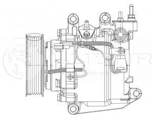 Компрессор кондиц. для а/м Honda Civic 4D/5D (06-) 1.8i LCAC23SA LCAC 23SA LUZAR