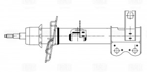 Амортизатор Geely GS (16-) (стойка) пер. прав. (AG 30307) AG 30307 TRIALLI