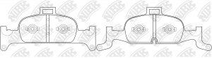 Колодки тормозные AUDI 4 (15-) передние (4шт.) NIBK PN0728 NIBK