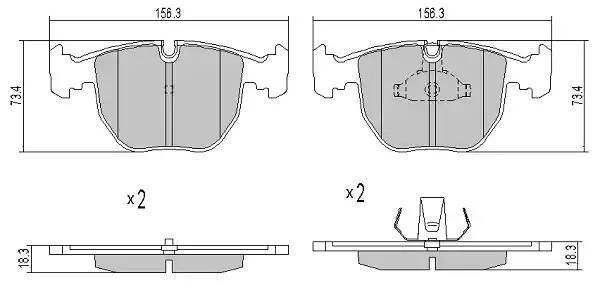 колодки дисковые передние!\ BMW E39 3.0-4.0/3.0D/E53 3.0/4.4/3.0D 00> FBP1332 FREMAX