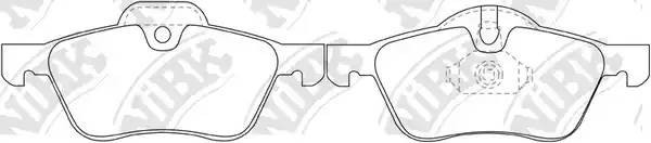 Колодки тормозные MINI Cooper S (04-07) передние (4шт.) NIBK PN0186 NIBK