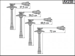 Провод высоковольтный TOYOTA Avensis,Camry (97-) комплект CARGEN AX158 CARGEN