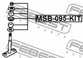 Втулки тяги перед стабилиз компл MITSUBISHI PAJERO/MONTERO SPORT 96-06 MSB-095-K MSB-095-KIT FEBEST