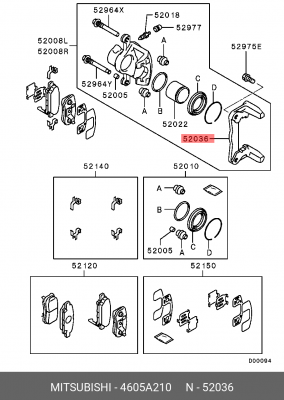 Скоба заднего суппорта 4605A210 4605A210 MITSUBISHI