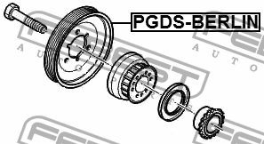 шкив коленвала!\ Peugeot 206/307 1.4 16V, Citroen C3 1.4 16V 03> PGDS-BERLIN FEBEST