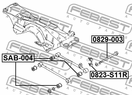 Болт с эксцентриком SUBARU IMPREZA G11 2000.02-2007.04 [JP] 0829-003 0829-003 FEBEST