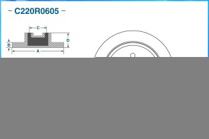 Тормозной диск задний C220R0605 C220R0605 CWORKS