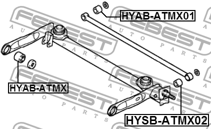 Сайлентблок задн балки HYAB-ATMX HYAB-ATMX FEBEST