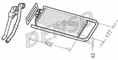 Радиатор печки STRALIS E-TR (42561380 42553964 42539456) 42561380 DENSO DRR12101 DRR12101 DENSO