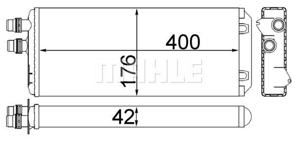 Радиатор печки MAHLE AH 249000S AH 249 000S MAHLE KNECHT