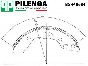 Колодки тормозные барабанные HYUNDAI/KIA ACCENT BS-P8684 BSP8684 PILENGA