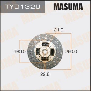 диск сцепления!\ Toyota Land Cruiser 3.4 96>/4 Runner 3.4 95> TYD132U MASUMA