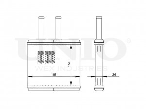 Радиатор отопителя RAD-20016 UNIO