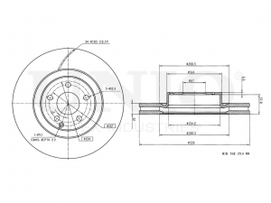 Диск тормозной передний BRD-20281 UNIO