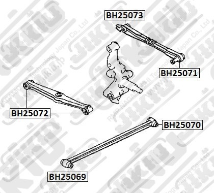 Сайлентблок задн продольной тяги передний MAZDA 323/FAMILIA BG 89-94 BH25069 BH25069 JIKIU