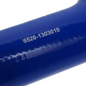 Патрубок радиатора верхний КАМАЗ 6520 силикон L125, d58 MEGAPOWER 13016143 MEGA POWER