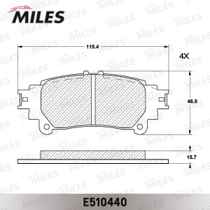 Колодки тормозные задние (Смесь CERAMIC серия PRO) LEXUS RX 350/450h 09- (TRW GD E510440 MILES