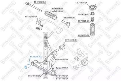 сайлентблок рычага пер.!\ Nissan Micra all 93-03 87-74018-SX STELLOX