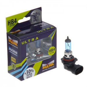 Лампа галогенная HB4 12V 65W "Маяк" Super White УЛЬТРА (P22d+30%) (2 шт.) 89006 SW+30 MAYAK