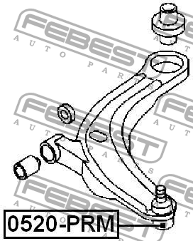 Опора шаровая MAZDA 323 BJ 98- 0520-PRM 0520-PRM FEBEST