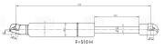 Упор газовый (амортизатор) Honda C-RV (06-) (крышки багажника) (GS 2302) GS2302 TRIALLI