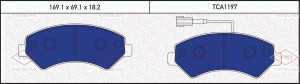 Колодки тормозные дисковые передние CITROEN Jumper 06-PEUGEOT Boxer 06-FIAT Duca TCA1197 TATSUMI