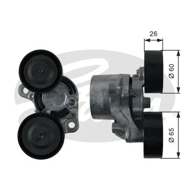 Натяжитель приводного ремня BMW 3 (F30),5 (F10) в сборе GATES T39198 GATES