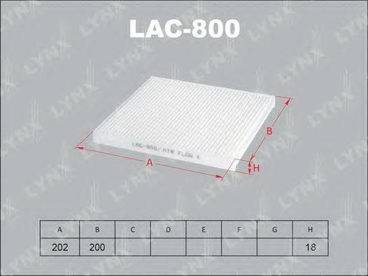 фильтр салона! 202x200x18\ Subaru Legacy 2.0/2.5i 98> LAC-800 LYNXAUTO