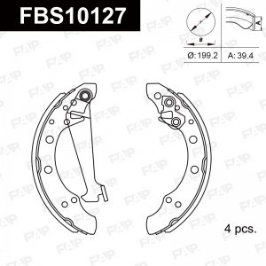 Тормозные колодки барабанные PREMIUM FBS10127 FBS10127 FAP