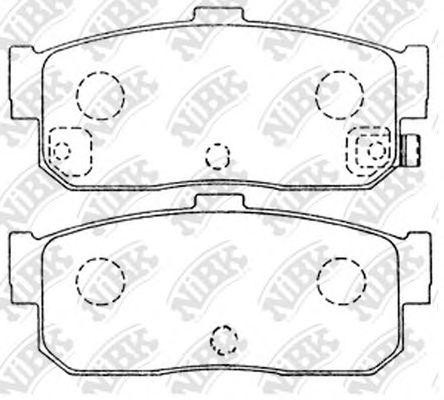 Колодки тормозные NISSAN ALMERA 95-/MAXIMA 95-/PRIMERA 90-98/SUNNY 87-95 задние  PN2224 NIBK