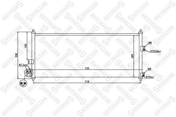 AVA DN5201=VL817819=NS94589 [92110BM400] !радиатор конд.\ Nissan Almera 1.5/1.8  10-45032-SX STELLOX