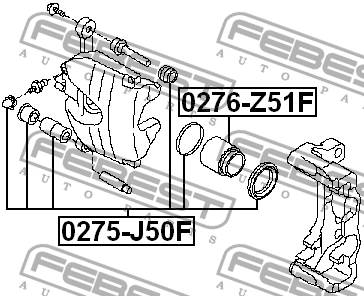 Ремкомплект передн суппорта NISSAN G35/37/25 SEDAN V36 2006-2015 0275-J50F 0275-J50F FEBEST