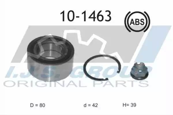 к-кт подшип. перед. ступицы!\ Renault Duster/Fluence 10 >/Megane 08> 101463 IJS GROUP
