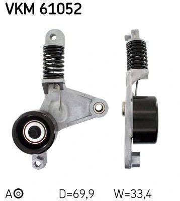 Натяжитель ремня приводного TOYOTA CAMRY/AVENSIS 2.0/2.4 00- VKM61052 SKF