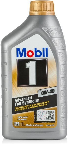 Масло моторное Mobil 0W-40 SN/SM/SL/SJ/CF A3/B3/B4 синтетическое 1 л 153691 MOBIL