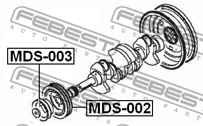 Шкив коленвала MDS-002 MDS-002 FEBEST