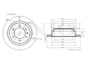 Диск тормозной задний BRD-20329 UNIO