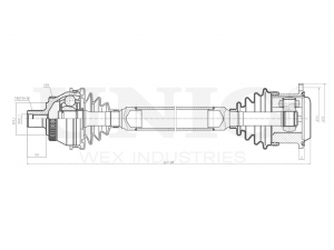 Привод в сборе передний левый CVJ-10133 UNIO