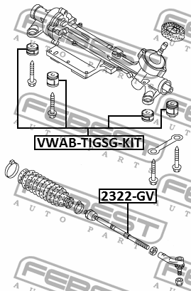 САЙЛЕНТБЛОК РУЛЕВОЙ РЕЙКИ (КОМПЛЕКТ) подходит для AUDI Q3 2011- VWAB-TIGSG-KIT VWAB-TIGSG-KIT FEBEST