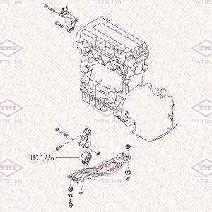 Опора двигателя передняя KIA Carens/Shuma/Sephia/Mentor/Spectra 97- TEG1226 TEG1226 TATSUMI